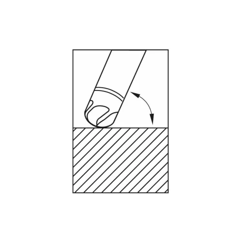 Garant VHM parabolikus maró, tompa kúpos alak α/2 = 63° PPC 8/180 mm