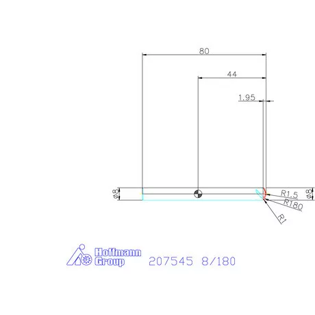 Garant VHM parabolikus maró, tompa kúpos alak α/2 = 72° PPC 8/180 mm
