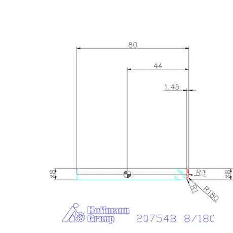 Garant VHM parabolikus maró, tompa kúpos alak α/2 = 81° PPC 8/180 mm