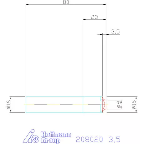 Garant VHM saroklekerekítő maró 3,5 mm
