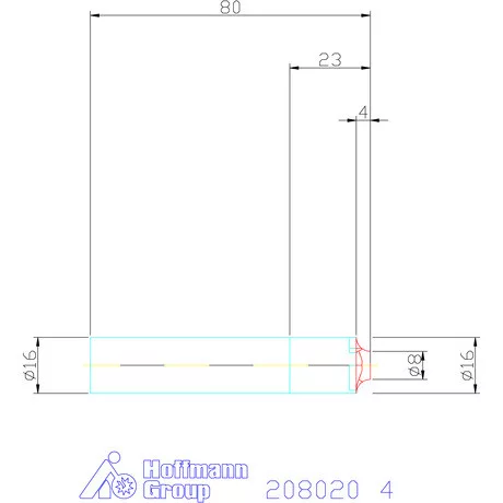 Garant VHM saroklekerekítő maró 4 mm