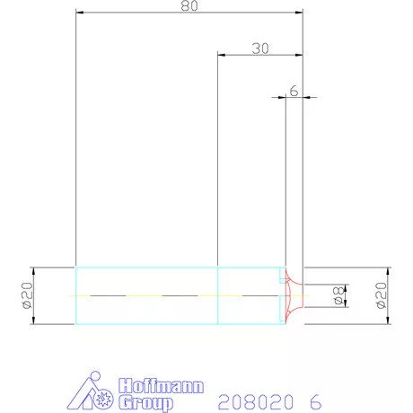 Garant VHM saroklekerekítő maró 6 mm