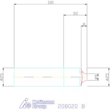 Garant VHM saroklekerekítő maró 8 mm