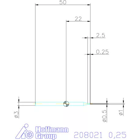 Garant VHM saroklekerekítő maró HPC 0,25 mm