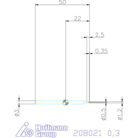 Garant VHM saroklekerekítő maró HPC 0,3 mm