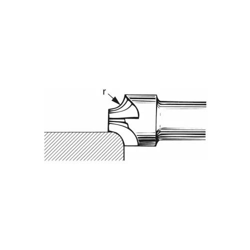 Garant VHM saroklekerekítő maró HPC 0,6 mm