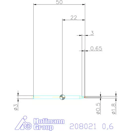 Garant VHM saroklekerekítő maró HPC 0,6 mm