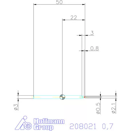 Garant VHM saroklekerekítő maró HPC 0,7 mm