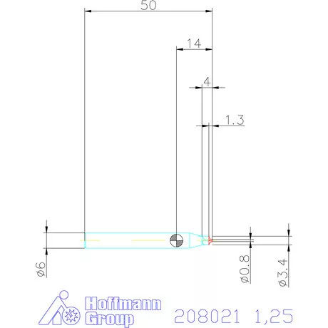 Garant VHM saroklekerekítő maró HPC 1,25 mm