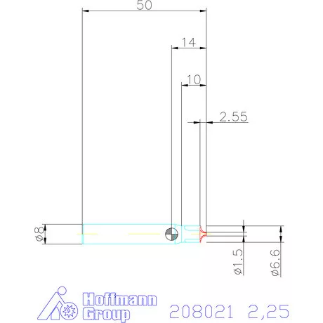 Garant VHM saroklekerekítő maró HPC 2,25 mm