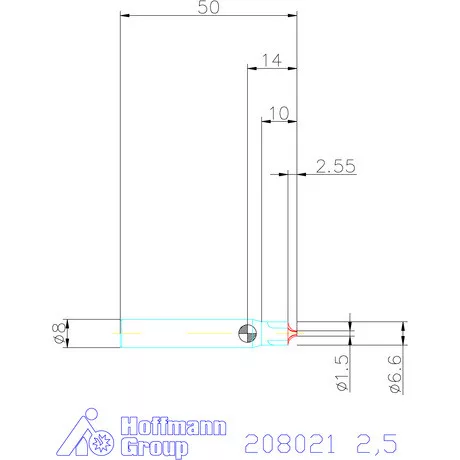 Garant VHM saroklekerekítő maró HPC 2,5 mm