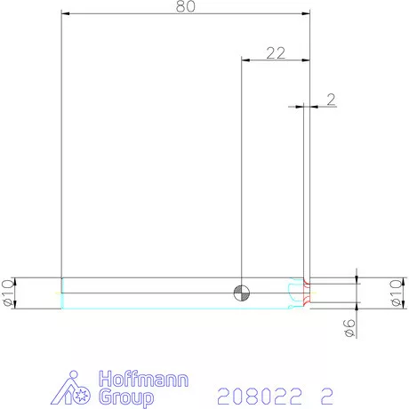 Holex VHM saroklekerekítő maró 2 mm