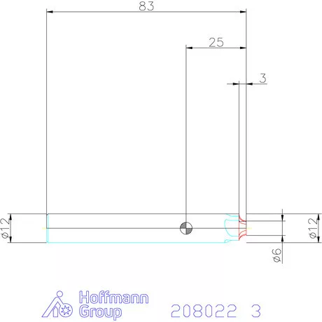 Holex VHM saroklekerekítő maró 3 mm