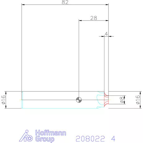 Holex VHM saroklekerekítő maró 4 mm