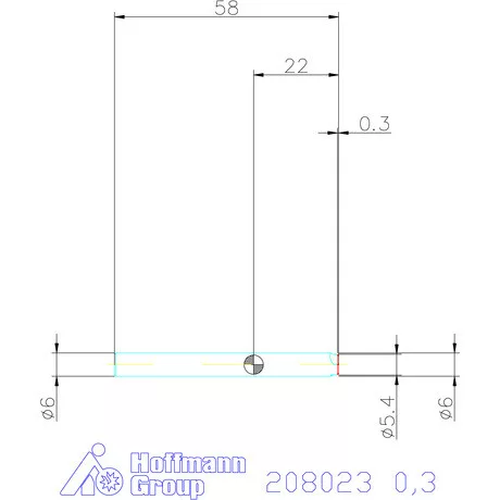 Garant VHM saroklekerekítő maró HPC 0,3 mm
