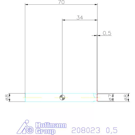Garant VHM saroklekerekítő maró HPC 0,5 mm