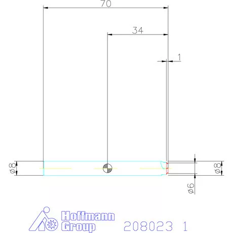 Garant VHM saroklekerekítő maró HPC 1 mm