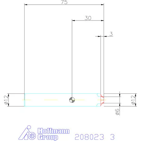 Garant VHM saroklekerekítő maró HPC 3 mm