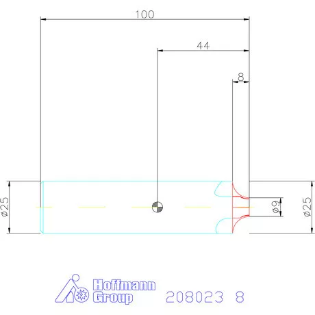 Garant VHM saroklekerekítő maró HPC 8 mm
