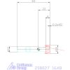 VHM T-horonymaró forgácstörő éllel  16X8 mm