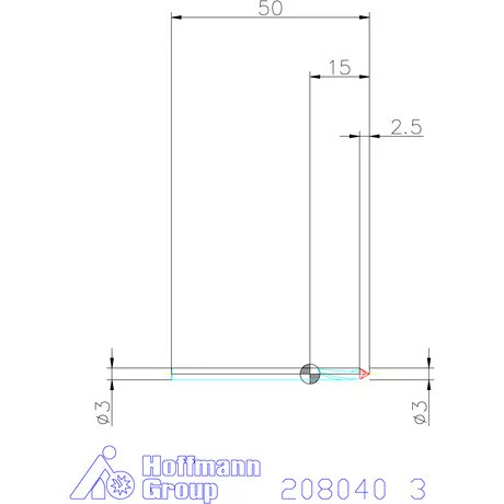 Garant VHM gravírmaró 60° 3 mm