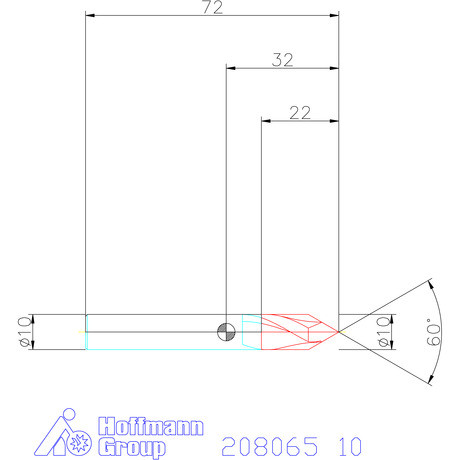 Garant VHM élletörő maró 60° 10 mm