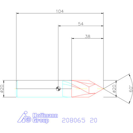 Garant VHM élletörő maró 60° 20 mm