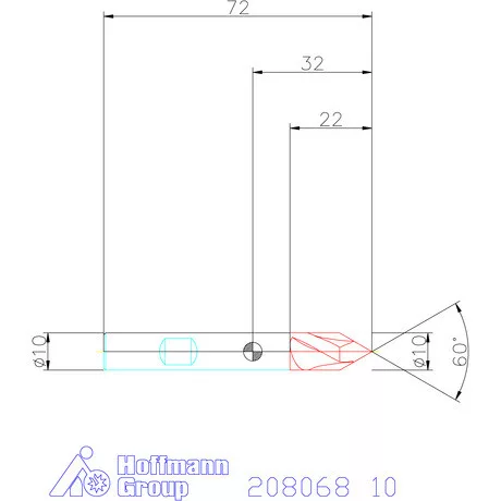 Garant VHM élletörő maró 60° 10 mm