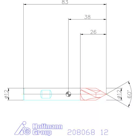 Garant VHM élletörő maró 60° 12 mm