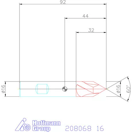 Garant VHM élletörő maró 60° 16 mm