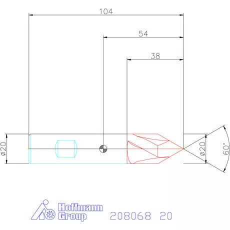Garant VHM élletörő maró 60° 20 mm