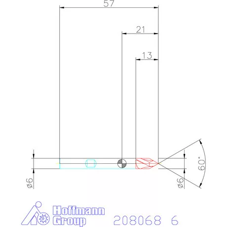 Garant VHM élletörő maró 60° 6 mm