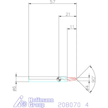 Garant VHM élletörő maró 90° 4 mm