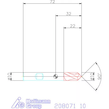 Garant VHM élletörő maró 90° 10 mm