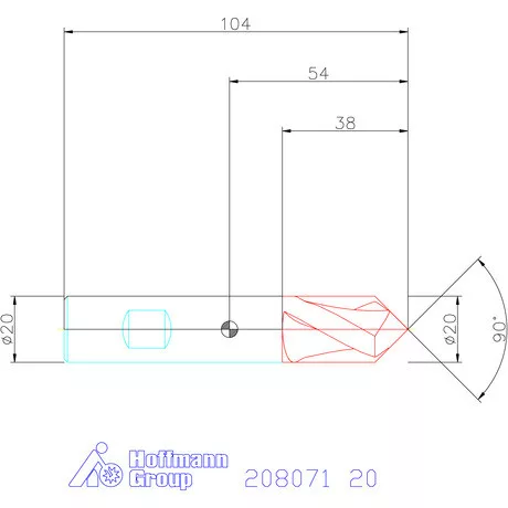Garant VHM élletörő maró 90° 20 mm