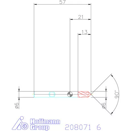 Garant VHM élletörő maró 90° 6 mm