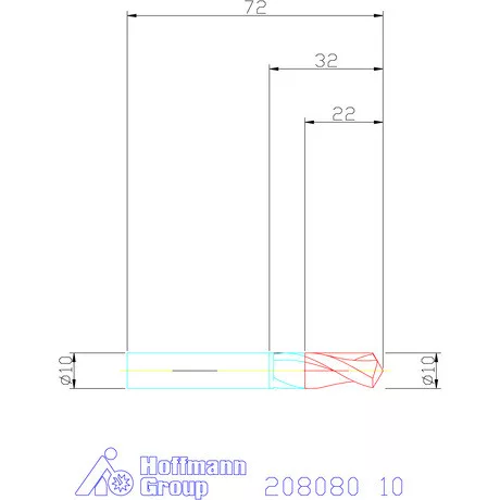 Garant VHM élletörő maró 120° 10 mm