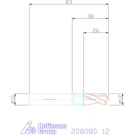 Garant VHM élletörő maró 120° 12 mm