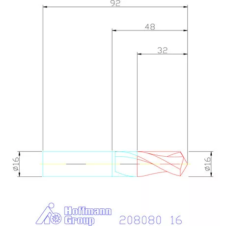 Garant VHM élletörő maró 120° 16 mm