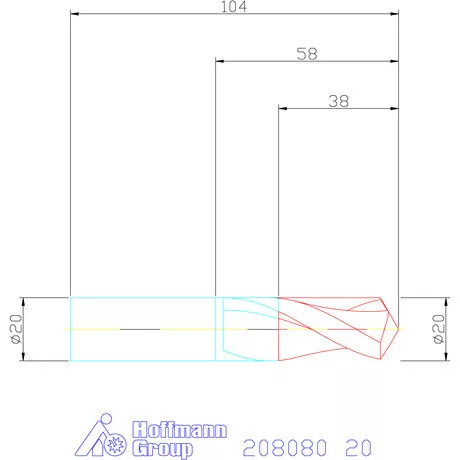 Garant VHM élletörő maró 120° 20 mm