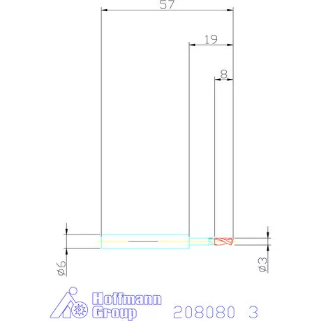 Garant VHM élletörő maró 120° 3 mm