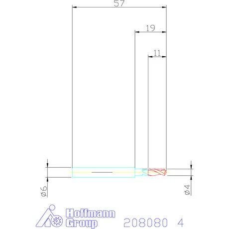 Garant VHM élletörő maró 120° 4 mm