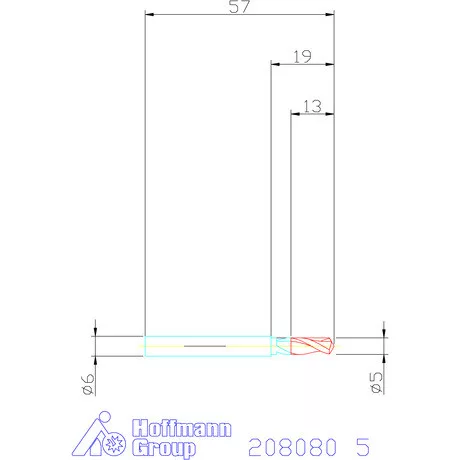 Garant VHM élletörő maró 120° 5 mm