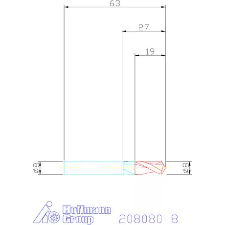 Garant VHM élletörő maró 120° 8 mm