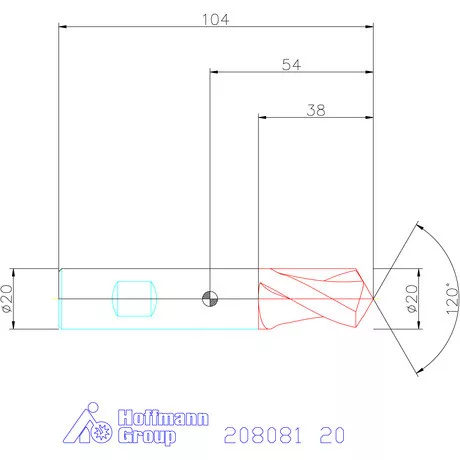 Garant VHM élletörő maró 120° 20 mm