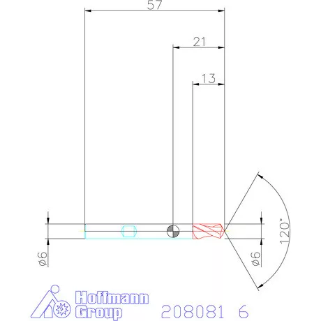 Garant VHM élletörő maró 120° 6 mm