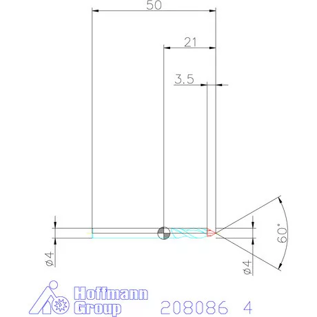 Garant VHM spirális gravírmaró 60° 4 mm