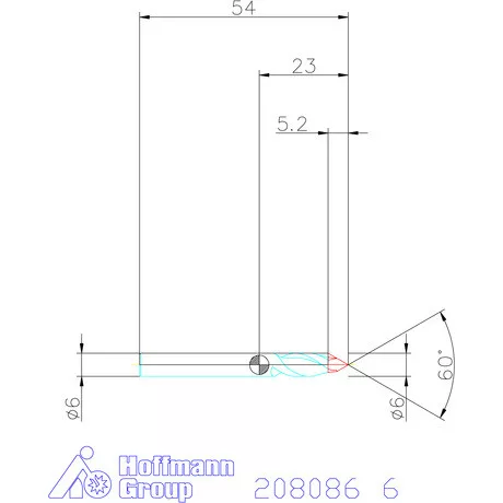 Garant VHM spirális gravírmaró 60° 6 mm
