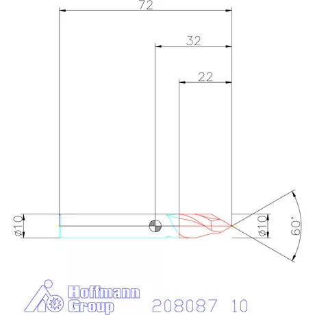 Garant VHM spirális élletörő maró 60° 10 mm