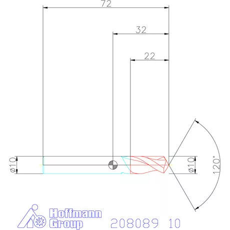 Garant VHM spirális élletörő maró 120° 10 mm
